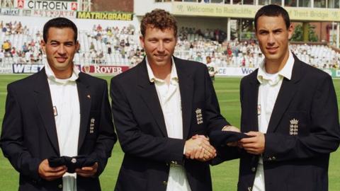 Adam Hollioake, Mike Atherton and Ben Hollioake