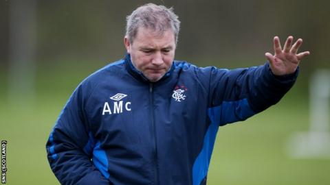 Rangers boss Ally McCoist