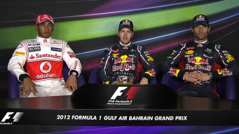 Bahrain Grand Prix qualifying - top three drivers