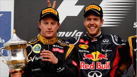 Kimi Raikkonen and Sebastian Vettel