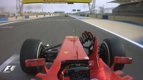 An angry Fernando Alonso