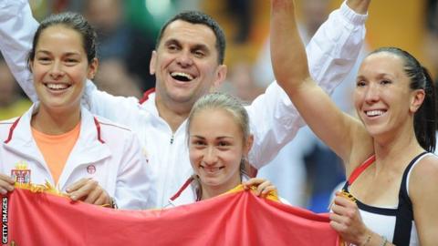 Jelena Jankovic and Ana Ivanovic put Serbia into the Fed Cup final for the first time