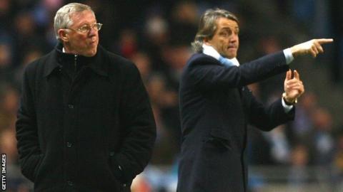 Sir Alex Ferguson and Roberto Mancini