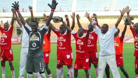 Simba players celebrate prematurely