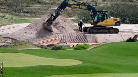 Work continues on Donald Trump's course near Aberdeen