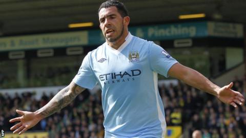 Manchester City striker Carlos Tevez