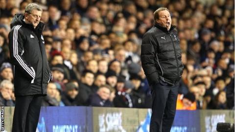 Roy Hodgson (left) and Harry Redknapp in competition earlier this season