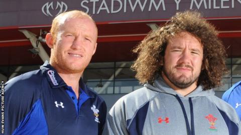 Martyn Williams and Adam Jones