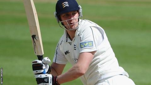 Ollie Rayner batting for Middlesex