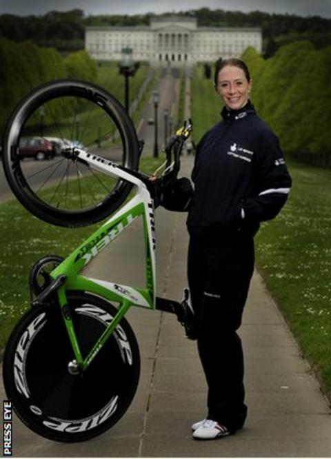 Wendy Houvenaghel took victory in the race which started at the Stormont Estate