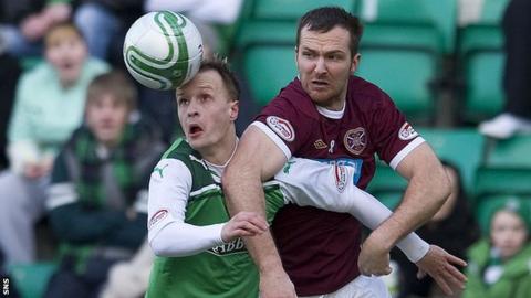 Hibs striker Leigh Griffiths and Hearts defender Andy Webster will face each other at Hampden on 19 May