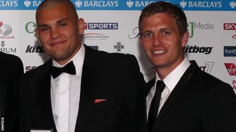 Bobby Olejnik (left) and Lee Mansell were both named in the League Two team of the season.