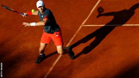 Andy Murray playing in Rome