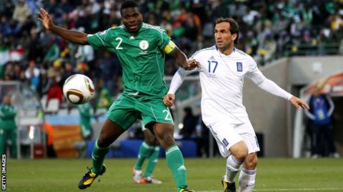 Joseph Yobo in action for Nigeria