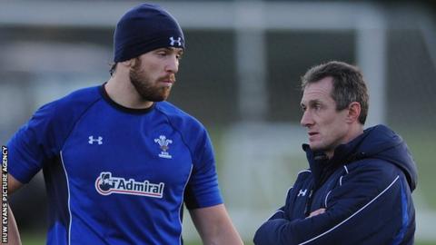 Ospreys captain Alun Wyn Jones and Wales caretaker coach Rob Howley
