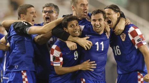 Croatia celebrating
