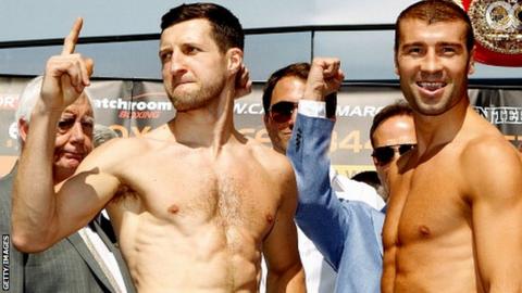 Carl Froch (left) and Lucian Bute