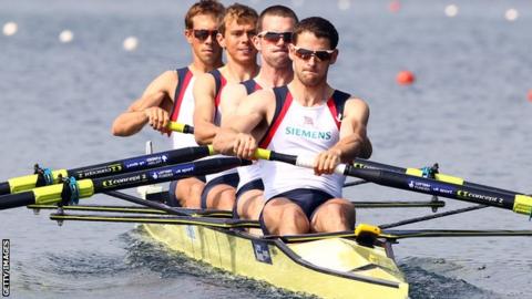 Richard Chambers and his British team-mates Paul Mattick, Rob Williams and Chris Bartley
