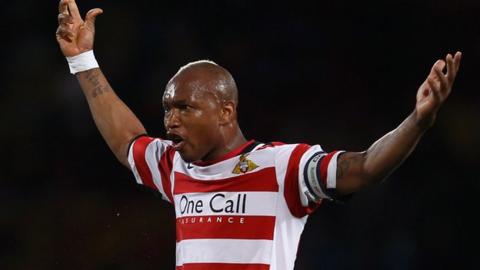 Doncaster Rovers' Senegalese forward El Hadji Diouf