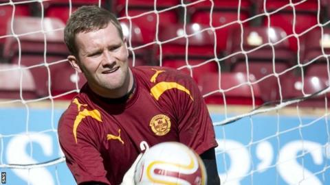 Motherwell goalkeeper Lee Hollis