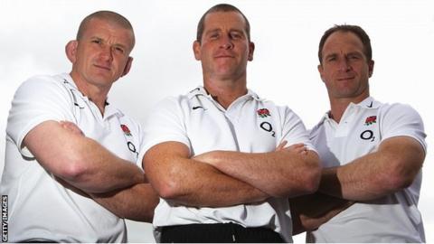 Graham Rowntree, Stuart Lancaster and Mike Catt