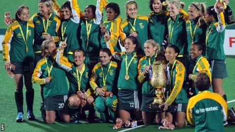 The South Africa women's hockey squad