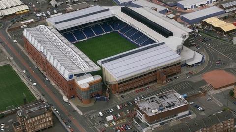 Ibrox Stadium, the home of Rangers