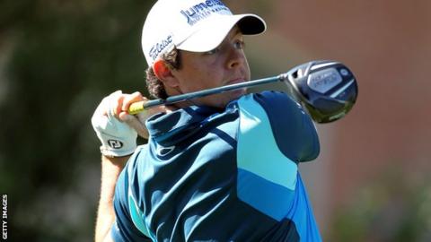 Rory McIlroy hits a drive in the first round of the St Jude Classic