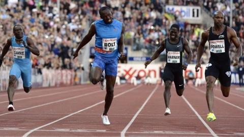 Usain Bolt wins the 100m in Oslo