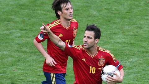 David Silva and Cesc Fabregas