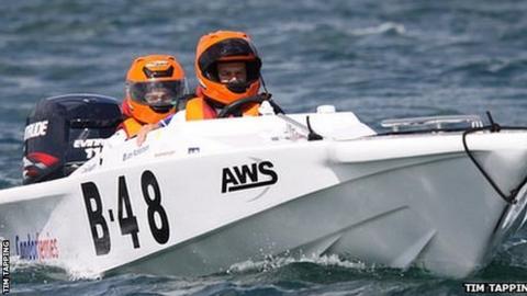 Powerboat world champions John Richardson and Tom Sauvarin