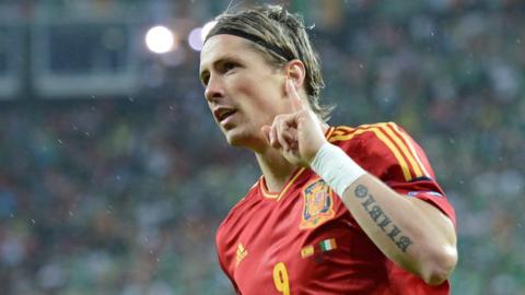 Spain striker Fernando Torres