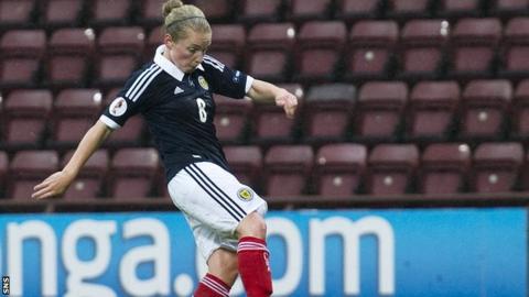 Kim Little scored a first-half hat-trick at Tynecastle