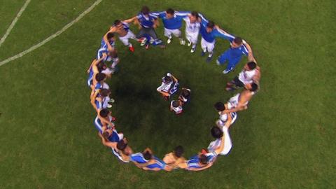 Greece celebrate their victory over Russia