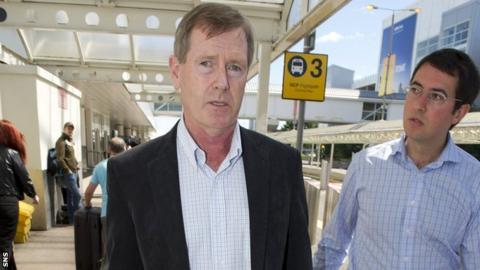 Dave King arrives at Glasgow Airport