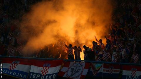 Croatia's fans have been in trouble for letting off fireworks and flares during games