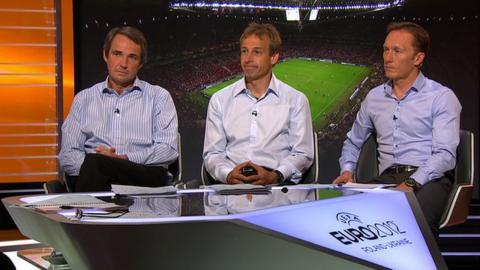 Match of the Day pundits Alan Hansen, Jurgen Klinsmann and Lee Dixon