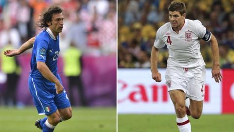Andrea Pirlo and Steven Gerrard