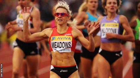 British 800m runner Jenny Meadows