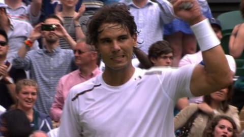 Nadal powers through after early scare