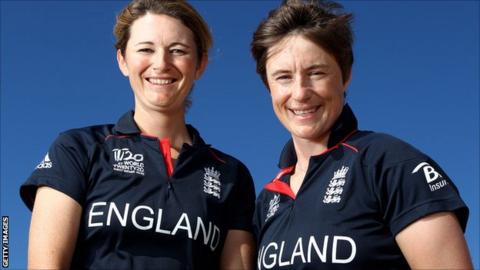 Charlotte Edwards and Claire Taylor