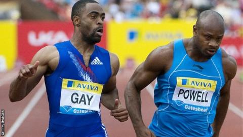 Tyson Gay and Asafa Powell
