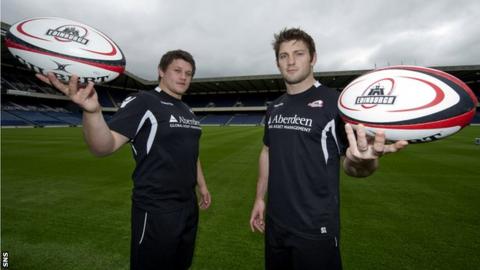 Alun Walker and Steven Lawrie celebrate their new contracts