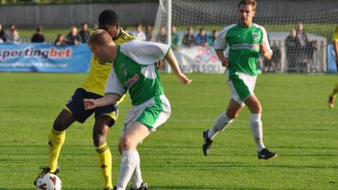 Guernsey played a Bristol City XI in pre-season last year