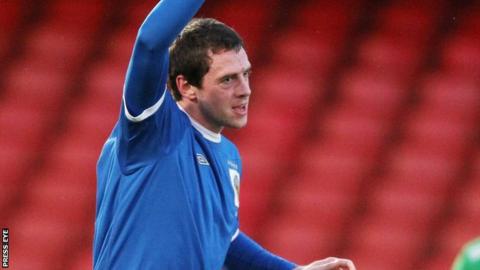 Gary Browne scored one of Linfield's penalties in the shoot-out