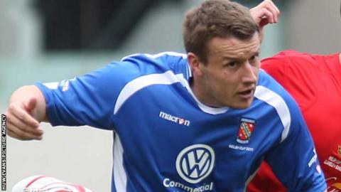 Bangor City forward Les Davies