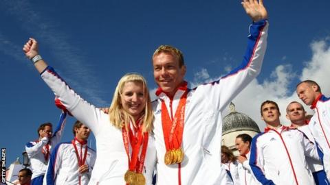 Rebecca Adlington with Chris Hoy