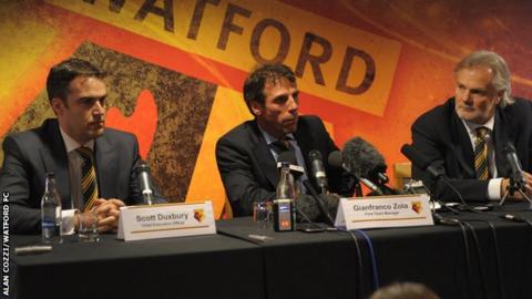 Scott Duxbury, Gianfranco Zola and Gianluca Nani