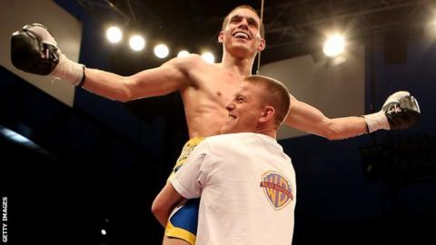 Liam Walsh celebrates victory at Upton Park