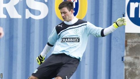 Calum Antell in action for Hibs against East Fife